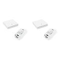thumbnail image 1 of 2X Interrupteur Intelligent Sans Fil RF 433MHz Contrôle de l'Éclairage Interrupteur Intelligent AC 90-250V 10A Module (1 W et 1 C), 2 x Interrupteur de Contrôle Unique 2 x Récepteur, Blanc, 1 of 6