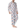 thumbnail image 2 of KLL American Gnomes Sleepwear Mens Flannel Pajamas,Long Cotton Pj Set, 2 of 7