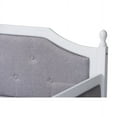 thumbnail image 7 of Baxton Studio Mara Classic and Traditional Grey Fabric Upholstered White Finished Wood Twin Size Daybed with Trundle, 7 of 7