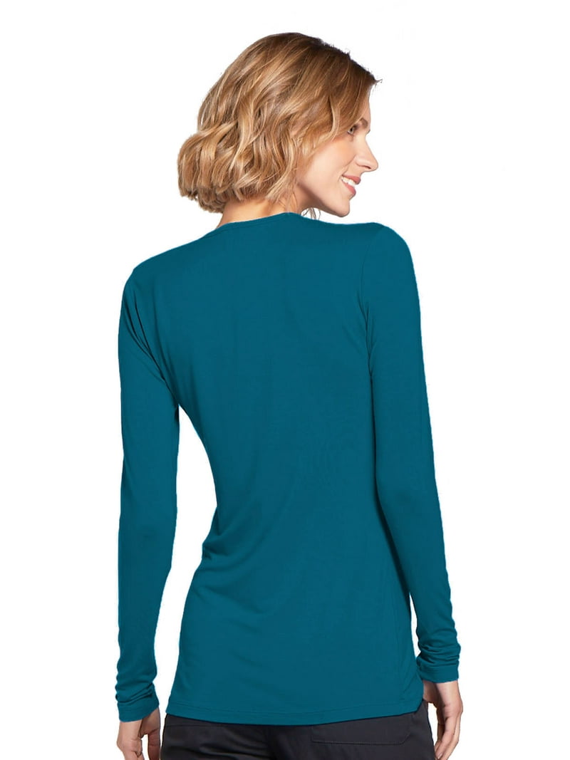 Cherokee Workwear Women's Scrub Tops Long Sleeve Undershirt