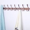 thumbnail image 5 of Dseap Coat Rack Wall Mounted-8 Tri Hooks,Stainless Steel Heavy Duty Metal Coat Hook Rail for Hats Clothing Entryway,Antique Copper, 5 of 7