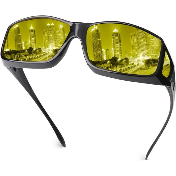 Gafas de conducción con visión nocturna FIMOSON Glossy Negro/Amarillo