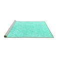 thumbnail image 2 of Ahgly Company Machine Washable Indoor Rectangle Solid Turquoise Blue Modern Area Rugs, 7' x 9', 2 of 4