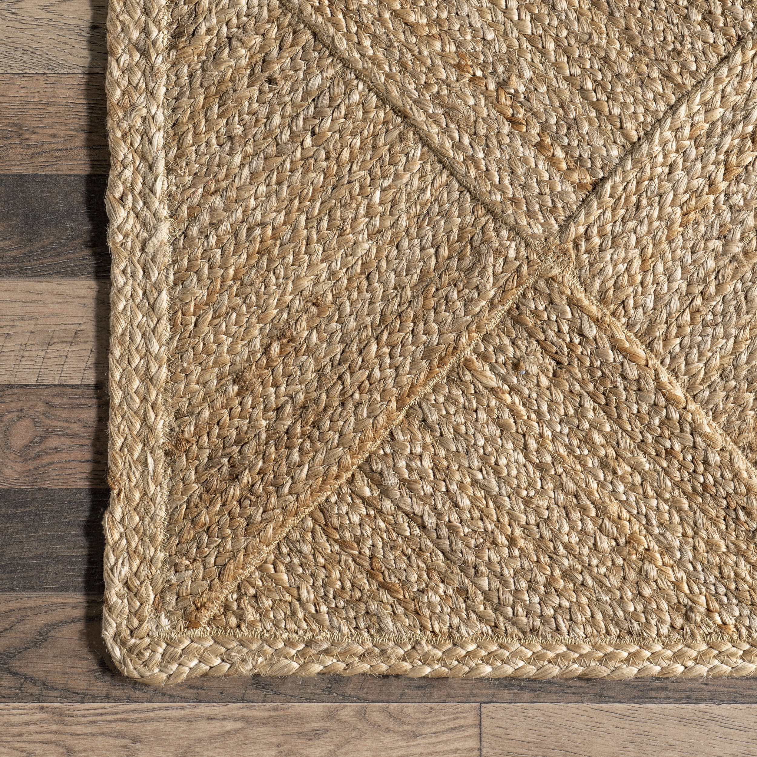 nuLOOM Sheila Modern Geometric Jute Blend Area Rug, 8' x 10', Natural