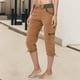 thumbnail image 1 of WILLBEST Pantalones Casuales de Verano para Mujer, Pantalones con Bolsillos, Monos Deportivos para Exteriores, Pantalones Cortos Cargo Finos y Sueltos para Mayor Comodidad y Estilo. Extra Grande, 1 of 6