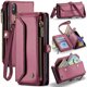 thumbnail image 1 of Bandolera para iPhone X XS Cartera【Bloqueo RFID】con Ranura para Billetes con Cremallera y 7 Tarjeteros, Correa Magnética para Hombro y Muñeca de Cuero PU Suave para iPhone X XS Cartera para Mujer, 1 of 10