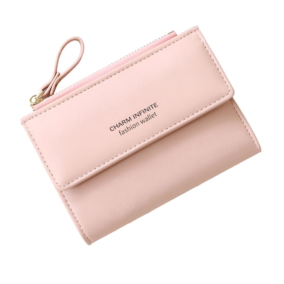 GASTROPOD Bifold Leather Rfid Blocking Wallet for Women Mini Ladies Purse with Coin Pocket,With Zipper Buckle,Credit Card Holder Coin Purse Pu Small Short Wallet (Pink)