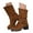 Khaki, variant on Women's Suede Slouchy Mid Calf Boots with Buckle Strap Wide Width Pull on Riding Combat Ankle Boots