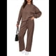 thumbnail image 2 of Traje de Dos Piezas para Mujer: Sudadera de Larga y Pantalón de Otoño. Traje Informal. Color Café L, 2 of 9