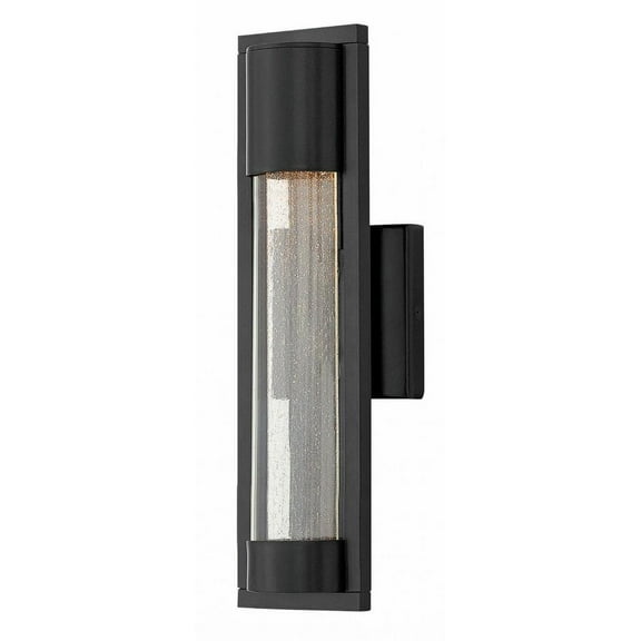 1 Light Small Outdoor Wall Lantern in Modern Style 4.75 inches Wide By 15.5 inches High-Satin Black Finish Bailey Street Home 81-Bel-2245269
