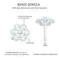 thumbnail image 5 of Rosec Jewels Womens Moissanite Floral Statement Ring, Cocktail Ring, D-VS1 Grade, 18K White Gold, US 7.00, 5 of 9