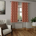 thumbnail image 2 of Ambesonne Snowflake Grommet Curtain, Bicolor Winter Design, 50" x 54", Ruby Beige, 2 of 6