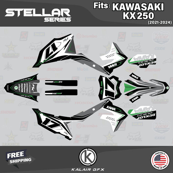 Kalair GFX Graphics Kit for Kawasaki KX250F (2021-2023) Stellar Series