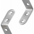 thumbnail image 4 of 13 piezas de soporte de fijación de acero inoxidable de 40 x 40 mm, refuerzos de esquina para fijar y reparar muebles, juntas de refuerzo, plata, 4 of 5