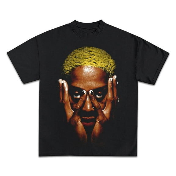 Dennis Yellow Jumbo Vintage Streetwear Boxy Tee Shirt Y2K Opium Shirt Basketball Graphic Oversized Retro Tee