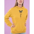 thumbnail image 2 of Butterfly Design Hoodie Women -Image by Shutterstock, Female Medium, 2 of 4