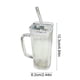 thumbnail image 3 of 250ml Glass Water Cup With Handle Cup Lid Glass Straw Beverage Cup Coffee Cup Cold Drink Cup, 3 of 7