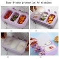 thumbnail image 4 of Máquina para hacer helados, Conejo - Molde para helado - Molde para paletas de helado de jugo congelado de silicona de 3 celdas con mini molde para paletas - Con 50 palitos de madera Máquina para hace, 4 of 5