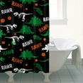 thumbnail image 4 of Black Rawr Dinosaur Skeleton Pattern Shower Curtain 84"x72" ,Bathroom Decorative Shower Curtains Set with 12 Hooks,Modern Waterproof Washable Shower Curtain, 4 of 6