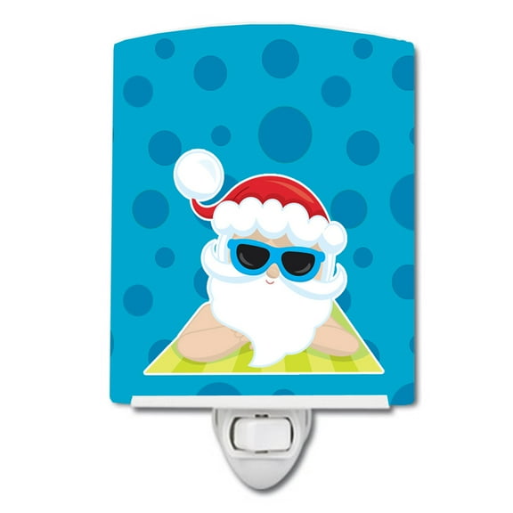 Caroline's Treasures BB9074CNL Beach Santa Claus #7 Ceramic Night Light, 6x4x3", multicolor