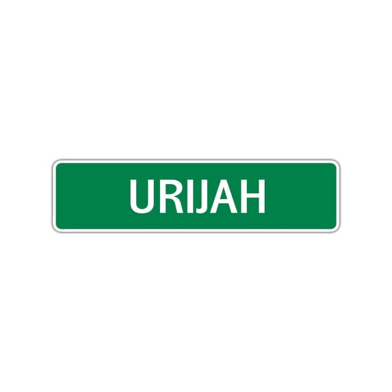 Urijah Boys Children Name Letter Printed Wall Plaque Decoration Label Indoor Outdoor Unique Novelty Aluminum Metal Sign 4"x18"