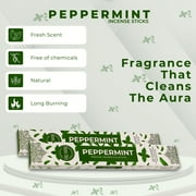 Peppermint Incense Sticks - Total 120 Insence-Sticks - 6 Packs of 20 Insense - Inciensos - Inscents - Natural Non Toxic Ingredients - Incents - Incence - Inscense - Insents