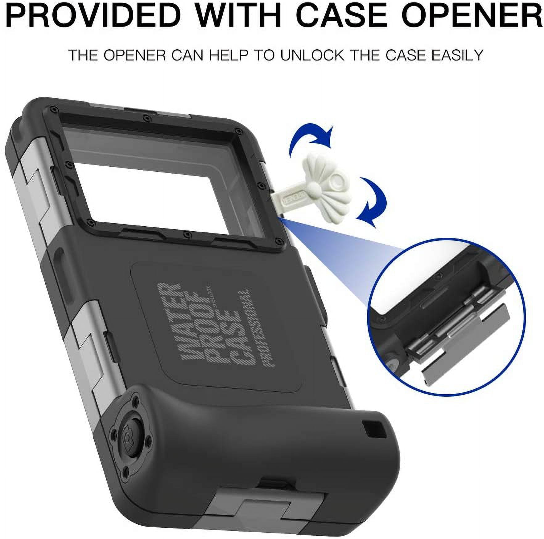 KOMI Waterproof Underwater Snorkeling Phone Case for iPhone 14/13/12/11 Pro Max Mini Xr/X/Xs/Samsung Galaxy Note10/9/8/S10/9/8 Ultra Plus Professional (Second Diving case, Black)