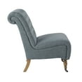 thumbnail image 3 of Linon Cora Tufted Slipper Chair, Washed Linen, 20 inch Seat Height, Multiple Colors, 3 of 5