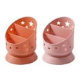 thumbnail image 1 of Juego de portalápices Yuyangstore soporte para brochas de maquillaje 3 ranuras Color naranja, 1 of 4
