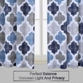 thumbnail image 7 of Danolaps Small Window Curtains for Bathroom,Tier Curtains Geometric Pattern Short Bathroom Window Curtain, Cotton Blend Trellis Design Half Window Kitchen Cafe Curtains, 7 of 7