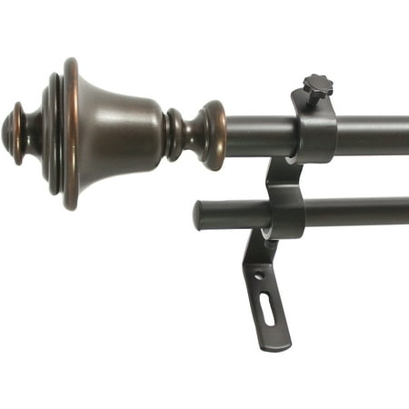 Montevilla 5/8" Bell Adjustable Double Curtain Rod Set