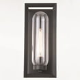 thumbnail image 2 of Vaxcel Pullman 1 Light Black Modern Industrial Outdoor Wall Sconce Clear Glass, 2 of 8