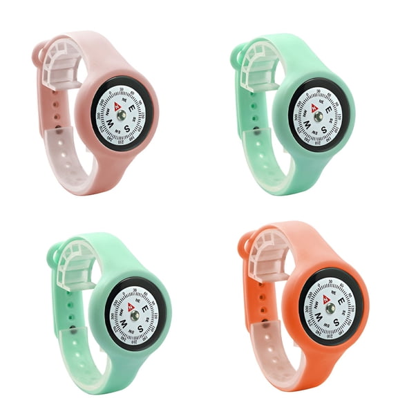 GJX 4Pcs Compass Hiking Survival,Lightweight & Compact Compass for Kids,High-Performance Design Military Gear,Colormixing1