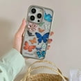 thumbnail image 2 of Aesthetic Butterfly Silver Clear Phone Case for iPhone 14 Pro Max with 3D Crystal Butterflies Sticker Cute Y2K Design Slim Glossy Trendy Girly Cover(iPhone 14promax 6.7in), 2 of 9