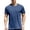 Dark Blue, variant on Men's Short Sleeve Summer Ice Silk Ice Oxygen Grid Mesh Breathable Sports Casual Muscle Sports Tops,M