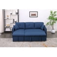 thumbnail image 4 of Navy Blue Elise 2-Piece Sleeper Sofa Bed Upholstered Couch with Reversible Storage Chaise, 4 of 5