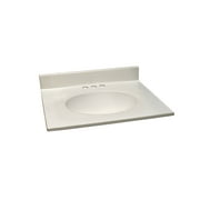 Design House 586271 Cultured Marble Vanity Top 25x19, White on White