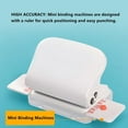 thumbnail image 4 of ABCISI Binding Machines, Mini Manual Multipurpose 6 Holes Cinch Book Binding Machine, Coil Binding Machine for Home Office(White), 4 of 19