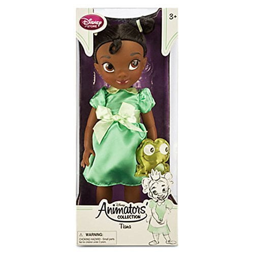 Disney Animators collection Princess Tiana - Muñeca para niños de 16 años con amigo rana de peluche The Disney Store 73552100