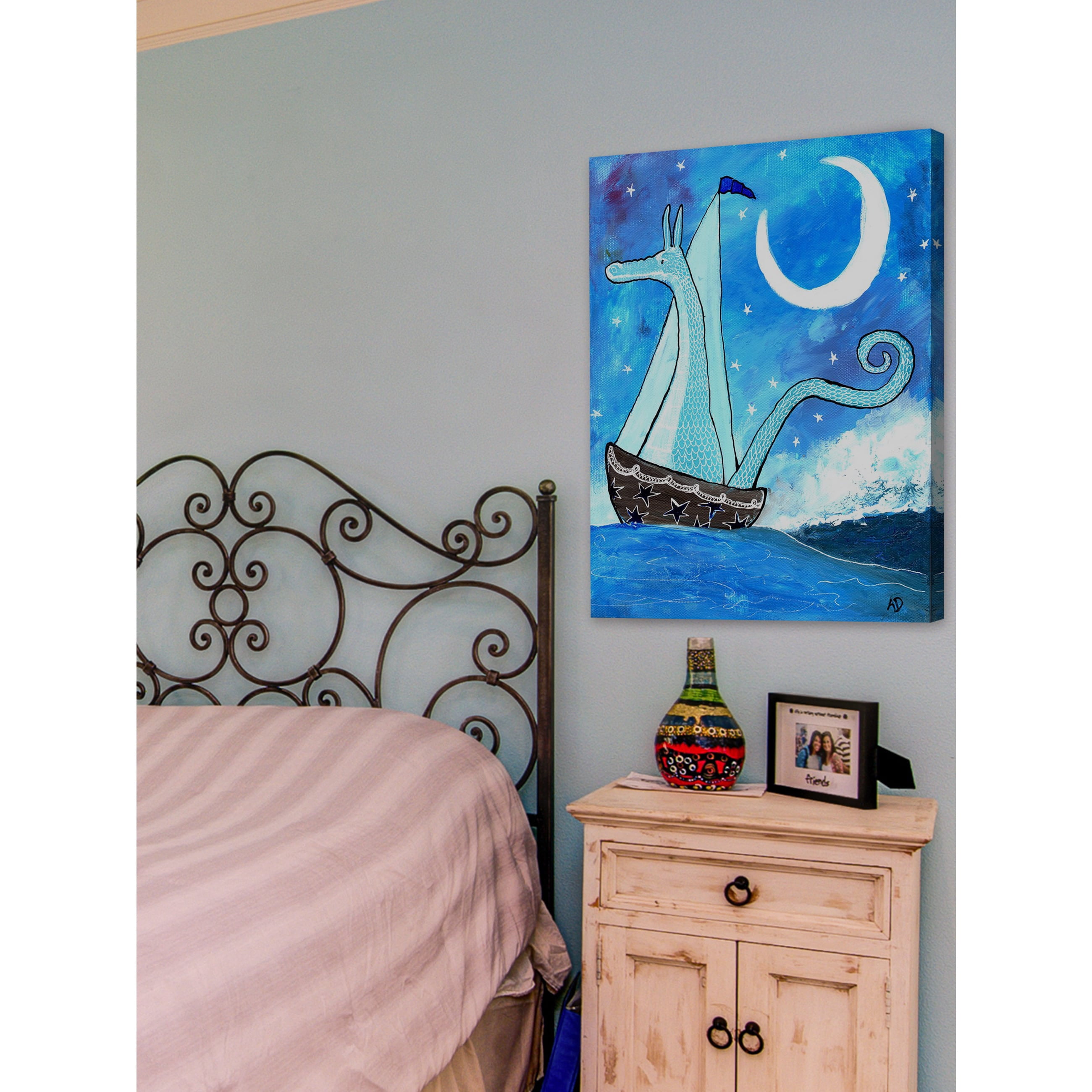 Marmont Hill - "Dragon Boat" by Andrea Doss Painting Print on Wrapped Canvas