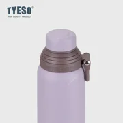 Tyeso Stainless Steel Double-Lid Insulated Sports Water Bottle Portable Handheld Outdoor Large Capacity Flask Stylish Water Cup