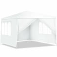 thumbnail image 1 of Costway 10'x10' Canopy Gazebo Party Wedding Event Tent Heavy Duty Side Walls, 1 of 10