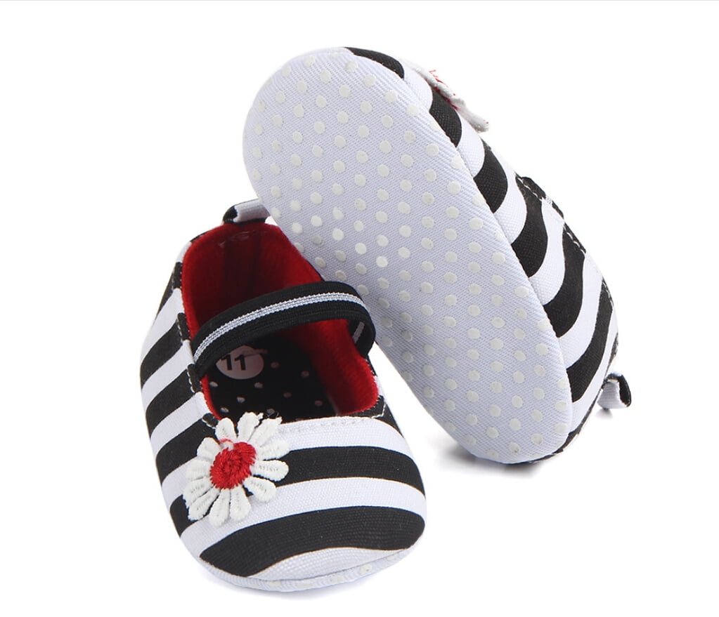 Newborn Baby Girl Soft Sole Crib Shoes Anti-slip Pram Prewalker Sneakers XP 