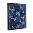 thumbnail image 3 of Stupell Industries Blue Abstract Butterflies Animals & Insects Painting Black Floater Framed Art Print Wall Art, 3 of 6