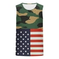 thumbnail image 4 of Men's Tank Tops Independence Day Camo Top Crew Neck Blouses USA Flags Printed Tops Color Block Tanks Gym Muscle Tees Lightweight Comfy Tee Shirt Mens Patriotic Blouse, 4 of 4