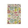 thumbnail image 1 of Food Hanging Pocket Organizer, Abstract Pattern with Flowers Fruits Sun Owl and Winged Heart, Printed Polyester Storage Bag with Pockets, 14" x 20", Eggshell Multicolor, 1 of 2