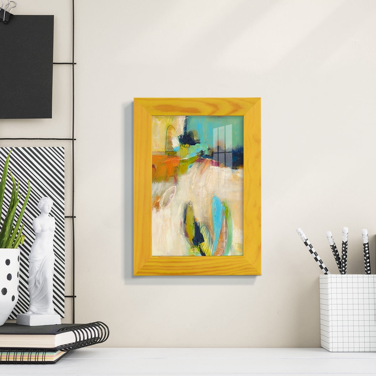 It All Adds Up - Framed Print w/glass - Sunflower Yellow