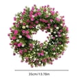 thumbnail image 3 of Spring Festival Summer Powder White Wreath Simulation White Wreath Door Hanging Home Decoration Spring and Summer Wreath Farmhouse Door Front Decoration Farm Wreath, 3 of 5
