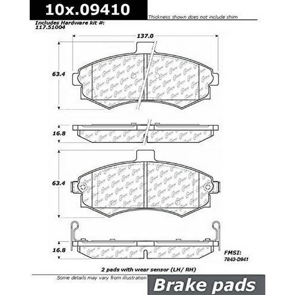 Centric Parts - Ceramic Pads
