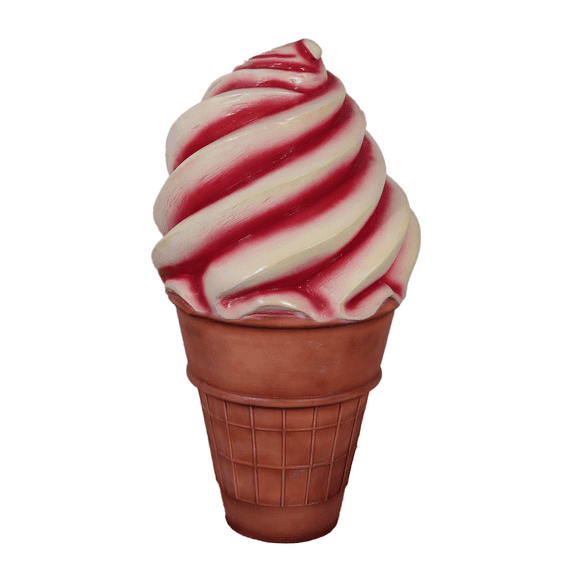 Soft Serve Strawberry Ice Cream Over Sized Statue